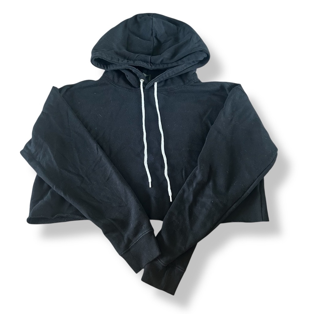 [Wild Fable] Black Cropped Hoodie - Picture 1 of 5
